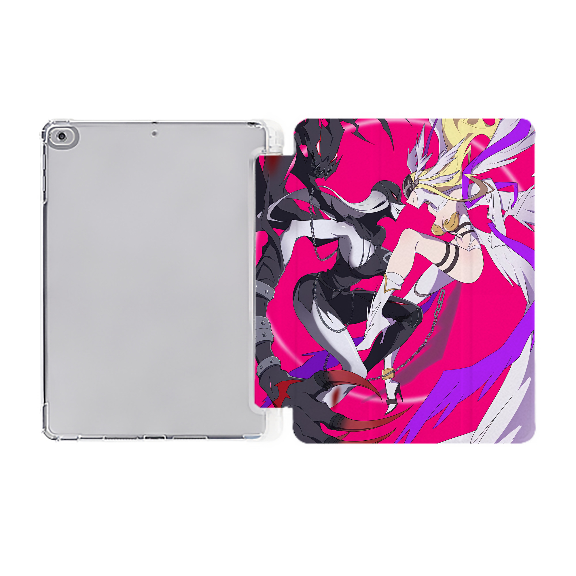 （画像用） Digimon デジタルモンスター/デジモン IPad ケース ペン収納付き 三つ折りスタンド PUレザー×シリコン 対応機種9.5/10.5/10.9インチ